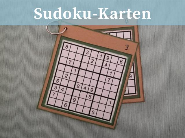 Sudoku-Karten basteln