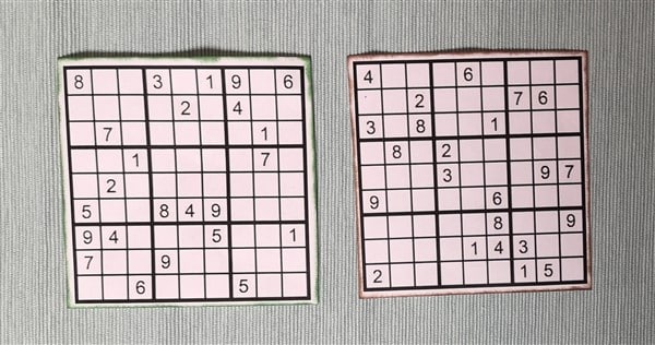 Bastelanleitung für Sudoku Karten