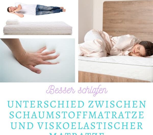 Was ist der Unterschied zwischen einer Schaumstoffmatratze und einer viskoelastischen Matratze?