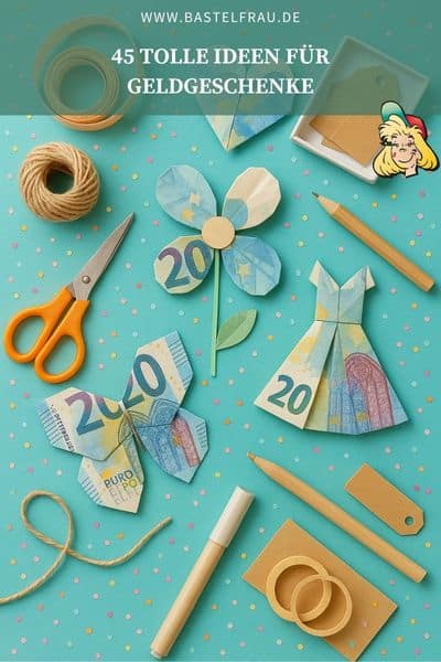 Geldgeschenke müssen nicht langweilig sein! 🎁 Mit ein wenig Kreativität kannst du Geldscheine so verpacken, dass sie zu einem echten Highlight werden – ob zur Hochzeit, zum Geburtstag, zur Konfirmation oder zur Einschulung. ✨ Auf Bastelfrau.de findest du 45 kreative Ideen für Geldgeschenke: von gefalteten Herzen oder Schmetterlingen bis hin zu originellen DIY-Verpackungen im Glas, im Bilderrahmen oder als kleine Kunstwerke. Jede Idee hat eine eigene Anleitung mit Schritt-für-Schritt-Erklärung, sodass du sofort loslegen kannst – auch wenn du wenig Bastelerfahrung hast. Besonders praktisch: Viele dieser Ideen für Geldgeschenke lassen sich nachhaltig umsetzen, indem du Materialien upcycelst, die du ohnehin zu Hause hast. So wird aus einem einfachen Geldschein ein persönliches Geschenk, das garantiert in Erinnerung bleibt. 👉 Lass dich inspirieren und entdecke die Vielfalt an kreativen Ideen für Geldgeschenke – perfekt für jeden Anlass!