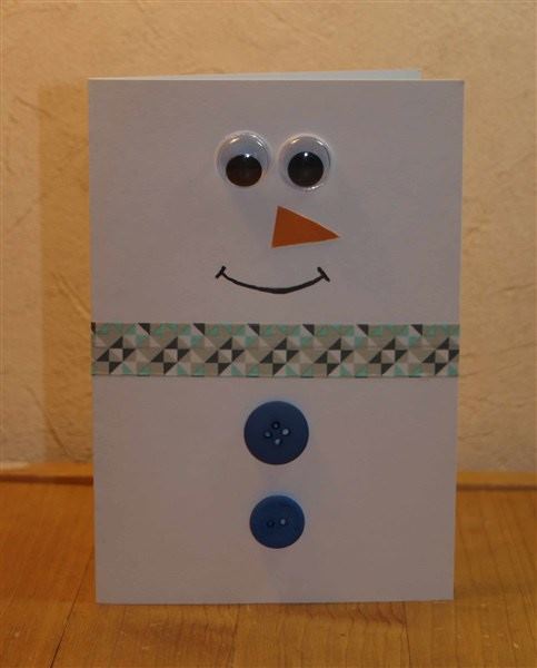 Schnelle Weihnachtskarte mit Schneemann