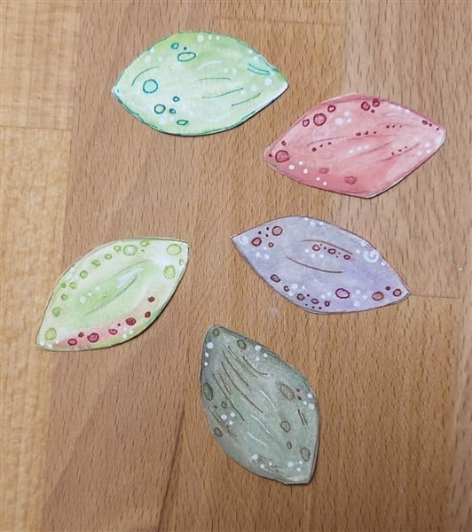 Stempelabdrücke Klopapierrollenstempel