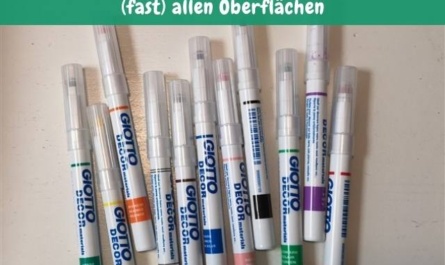 Farben, die haften bleiben – auf Stoff, Holz, Glas und Papier. Die Giotto Decor Stifte machen aus Alltagsmaterialien kleine Kunstwerke.