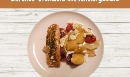 Zitronen-Ofenlachs mit Schmorgemüse