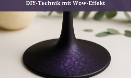 Glas verzieren mit Pearl Ex – einfache DIY-Technik mit Wow-Effekt