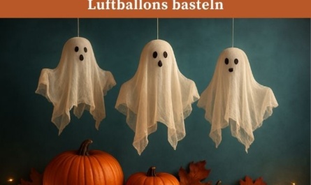 Gespenster aus Mullbinden und Luftballons basteln