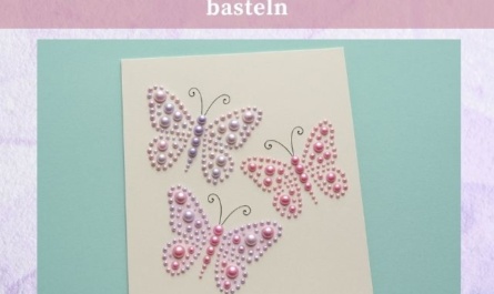 Schmetterlinge mit Halbperlen basteln