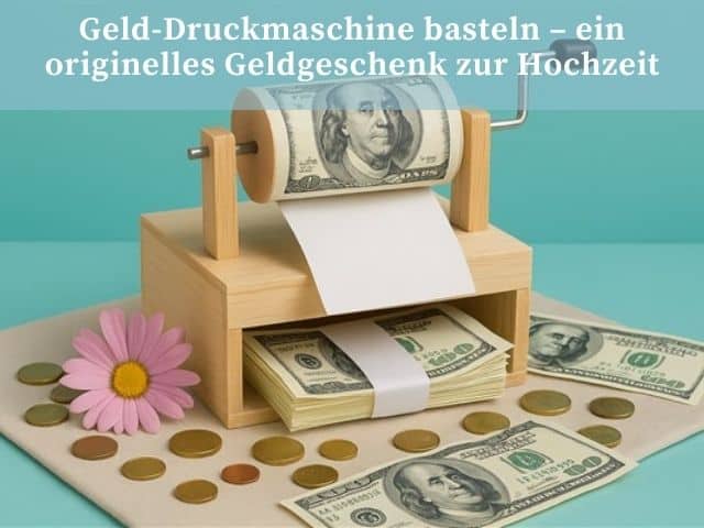 Geld-Druckmaschine basteln – ein originelles Geldgeschenk zur Hochzeit