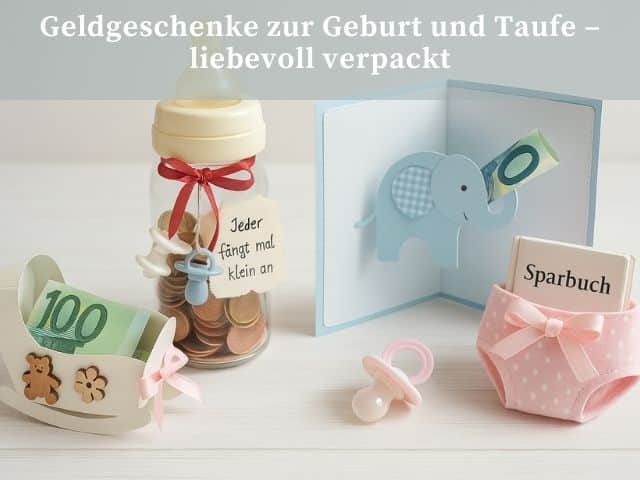 Geldgeschenke zur Geburt und Taufe – liebevoll verpackt