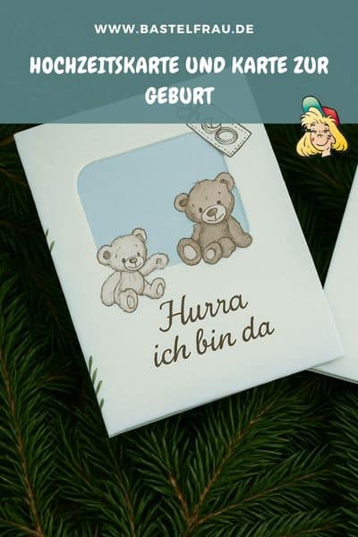 Zwei Karten – ein Stil: Schüttelkarten basteln zur Hochzeit und zur Geburt