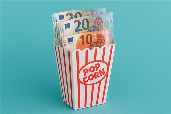 Geldgeschenke und Gutscheine für ein Musical:  Poppcornbecher