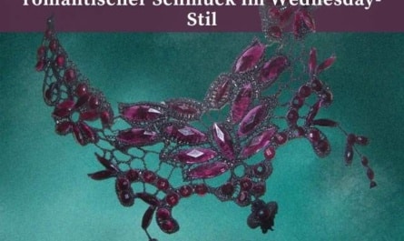 DIY Gothic-Choker mit roten Steinen – düster-romantischer Schmuck im Wednesday-Stil