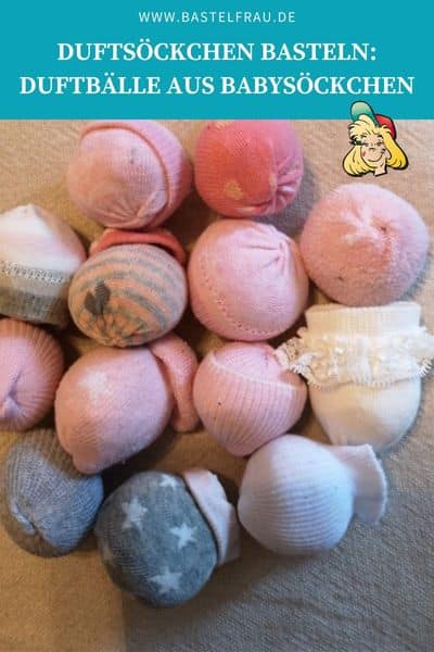 Duftsöckchen basteln: Duftbälle aus Babysöckchen