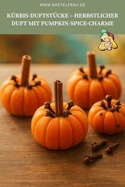 Kürbisförmige Duftstücke mit Zimt und Nelken als herbstliche DIY-Deko.
