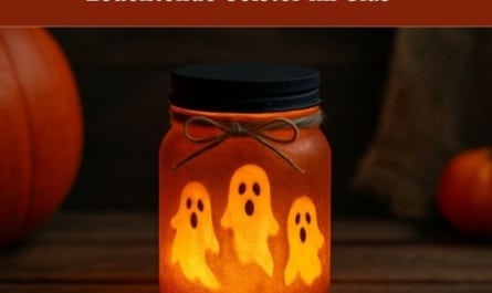 Halloween Glaslaterne - Leuchtende Geister im Glas