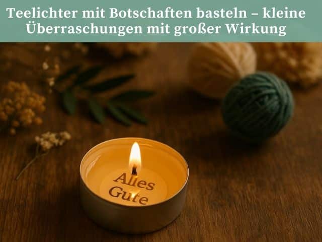 Teelichter mit Botschaften basteln – kleine Überraschungen mit großer Wirkung