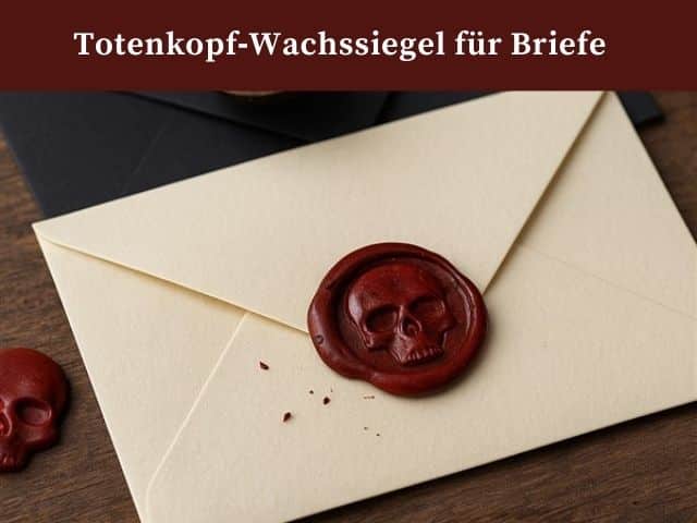  Totenkopf‑Wachssiegel für Halloween-Post