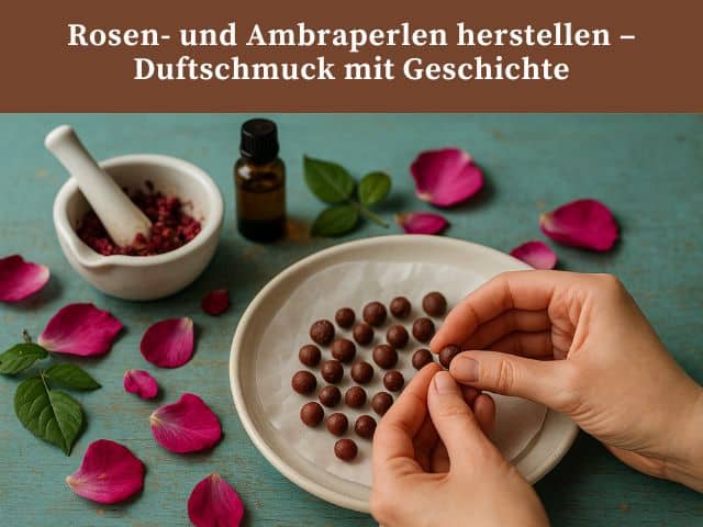 Rosen- und Ambraperlen herstellen – Duftschmuck mit Geschichte