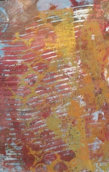 Gel-Druck mit Wellpappe