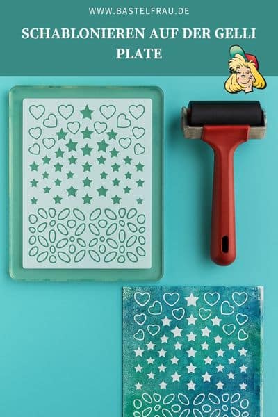 Schablonieren auf der Gelli Plate