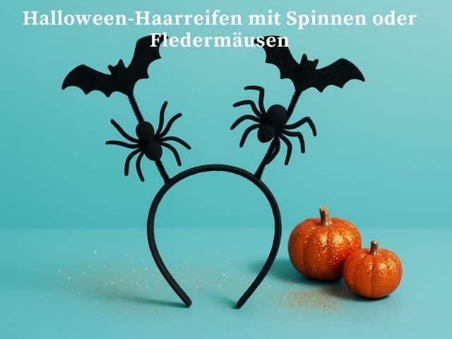 Halloween-Haarreifen mit Spinnen oder Fledermäusen