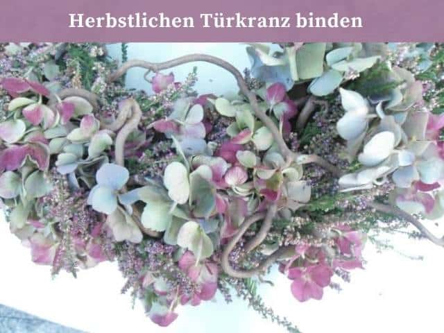 Herbstlichen Türkranz binden