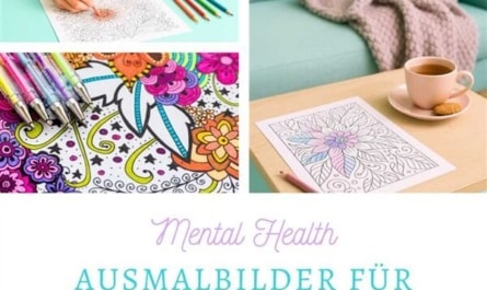 Ausmalbilder für Erwachsene Titelbild mit Collage aus drei Bildern