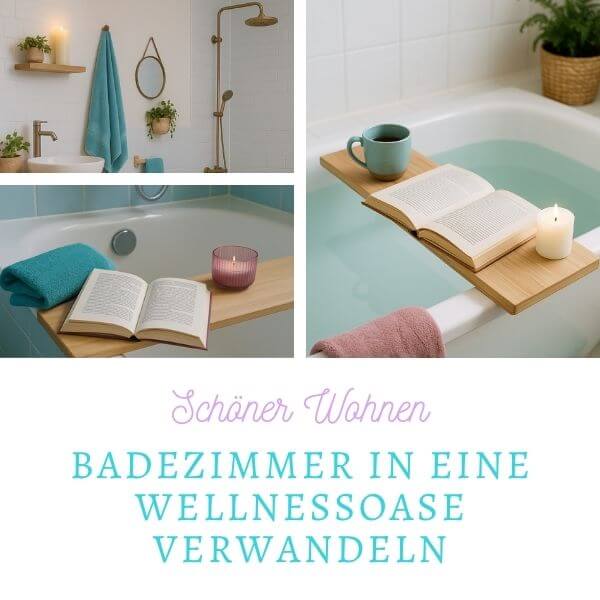 Badezimmer in Wellnessoase verwandeln Titelbild aus Bildercollage von Badezimmern