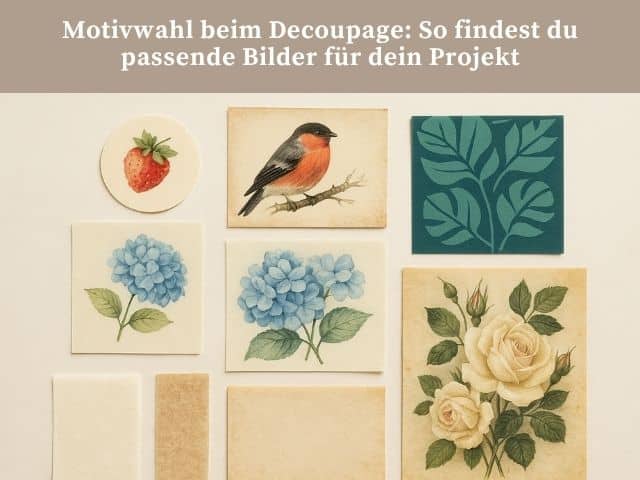 Motivwahl beim Decoupage: So findest du passende Bilder für dein Projekt