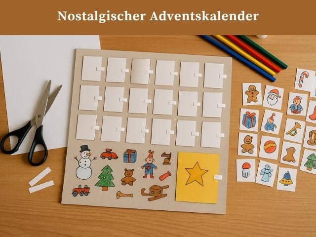 Bastelanleitung Nostalgischer Adventskalender