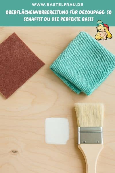 Werkzeuge für Decoupage-Vorbereitung