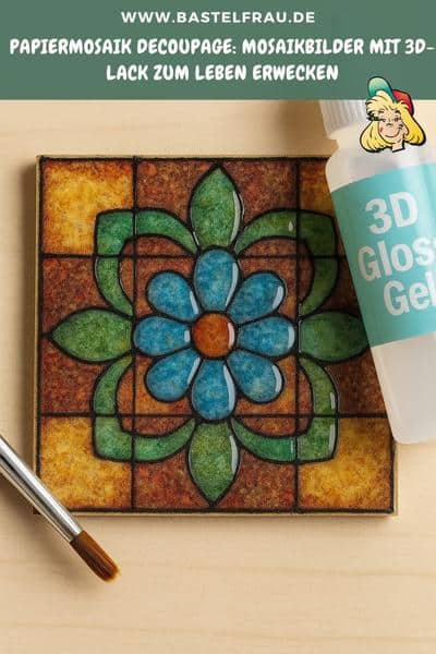 Papiermosaik Decoupage: Mosaikbilder mit 3D-Lack zum Leben erwecken