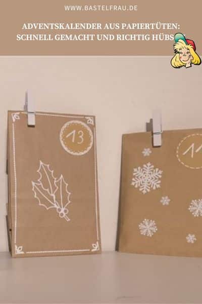 Adventskalender aus Papiertüten: schnell gemacht und richtig hübsch