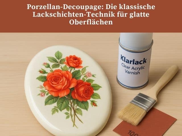 Porzellan-Decoupage: Die klassische Lackschichten-Technik für glatte Oberflächen