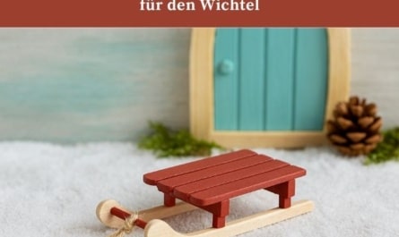 Mini-Schlitten aus Eisstielen – Winterspaß für den Wichtel