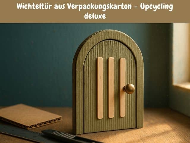 Wichteltür aus Verpackungskarton – Upcycling deluxe