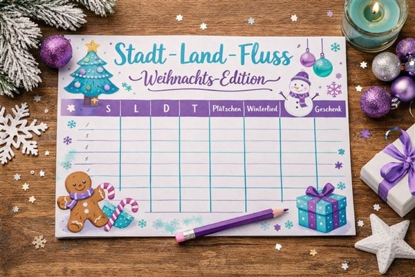 Stadt Land Fluss Thema Weihnachten