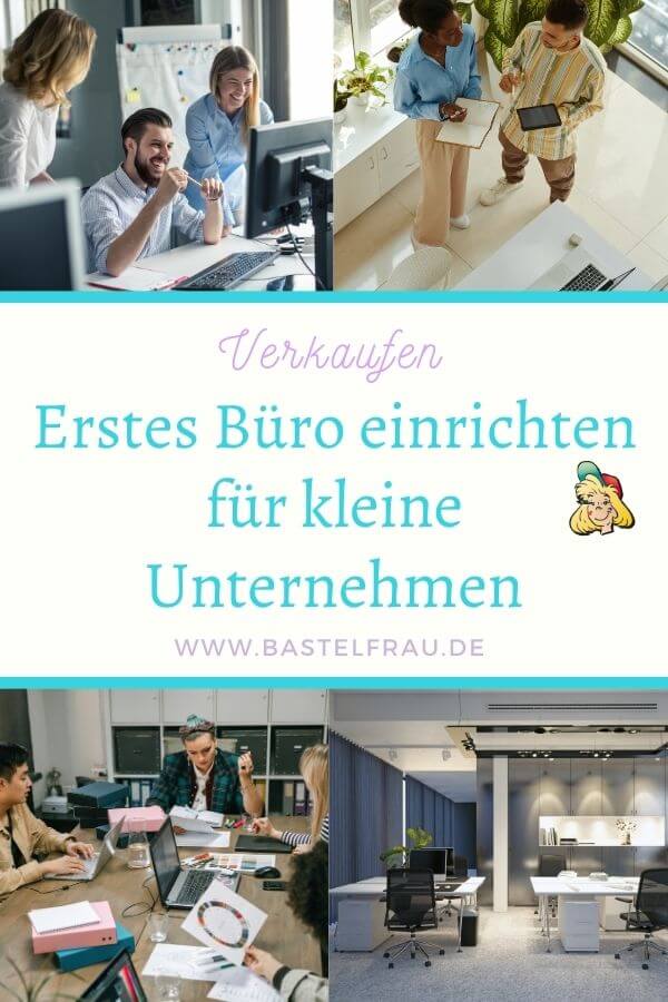 Erstes Büro einrichten: Pinterestbild mit Collage aus Menschen in Büros