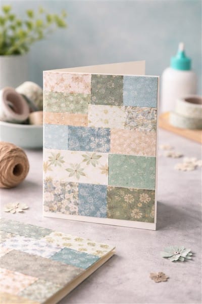 Kartenrohlinge aus Washitape-Frankenpapier herstellen
