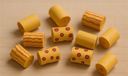 Papierperlen aus fertigen Papierstreifen bemalen – kreative Bastelidee mit vielen Variationen