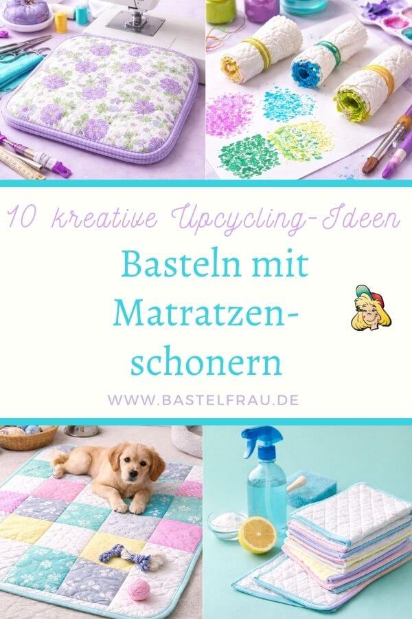 Basteln mit Matratzenschonern, Upcycling Ideen Pinterestbild