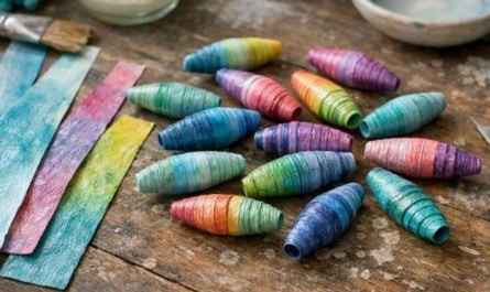 Papierperlen aus Kleisterpapier