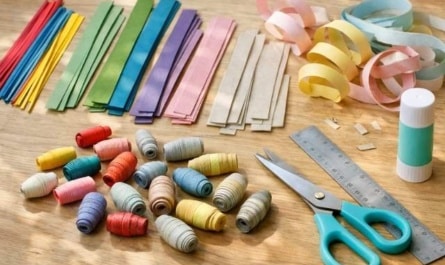 Papierstreifen für Papierperlen