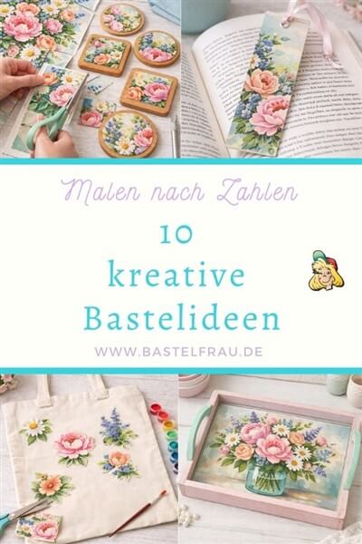 10 kreative Malen nach Zahlen Bastelideen Pinterestbild-Collage