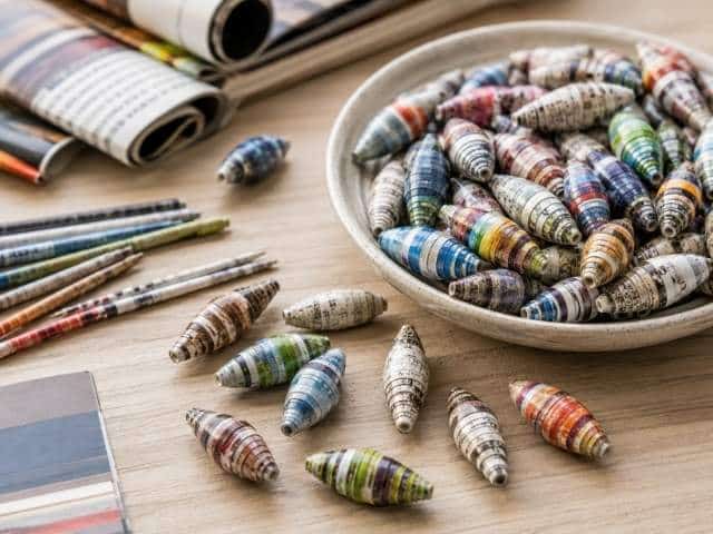 Papierperlen mit der Evigami Schablone herstellen