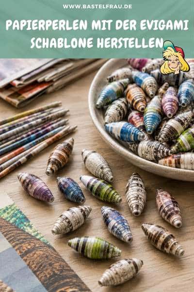 Papierperlen mit der Evigami Schablone herstellen