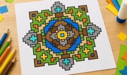 Pixel-Mandalas zum Ausdrucken