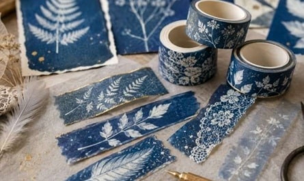 Washi Tape selber machen mit Cyanotypie-Papier