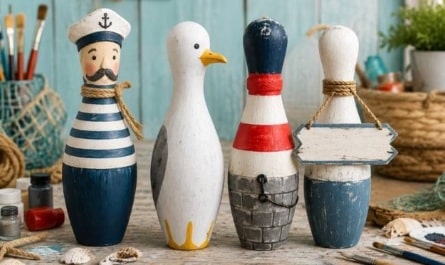 Basteln mit Bowling Pins: Maritime Figuren aus Bowlingkegeln gestalten
