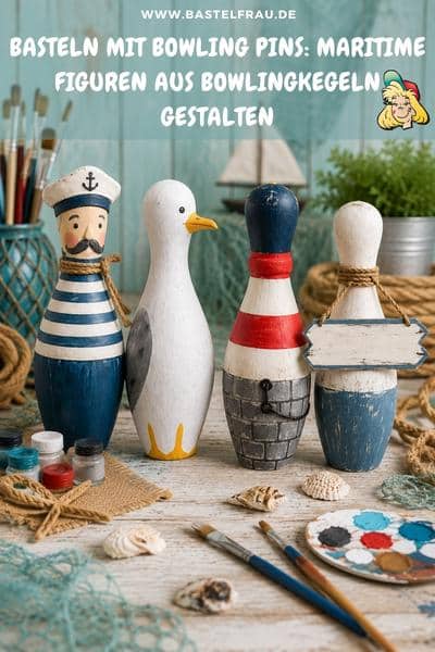 Basteln mit Bowling Pins: Maritime Figuren aus Bowlingkegeln gestalten